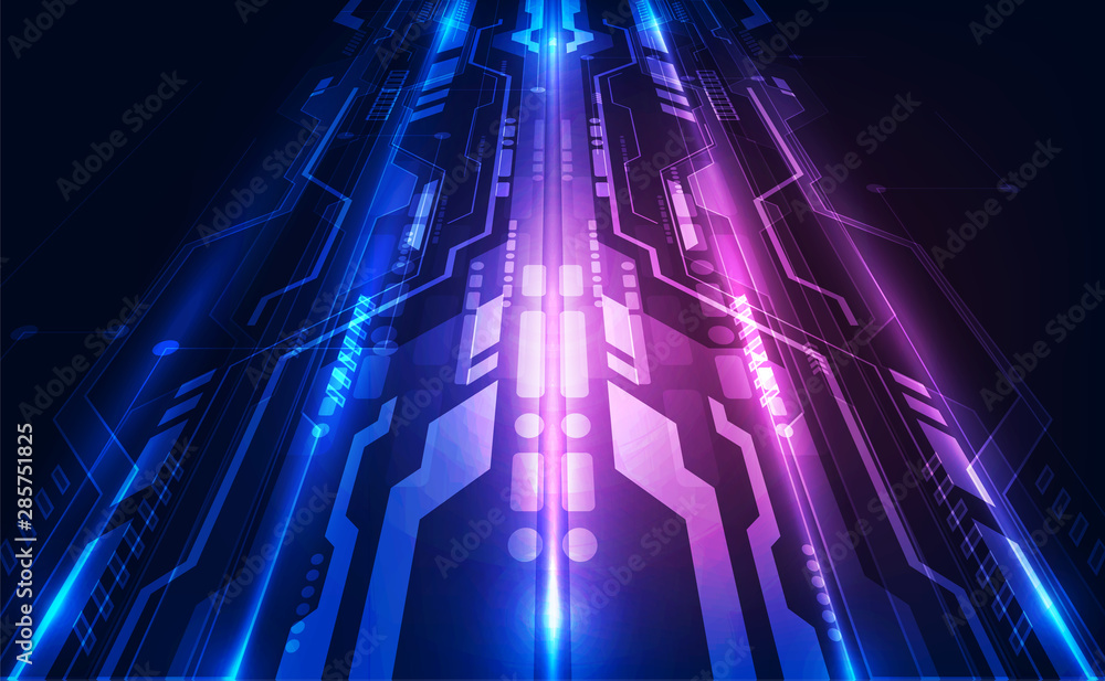 Abstract futuristic digital technology background. Illustration Vector ...