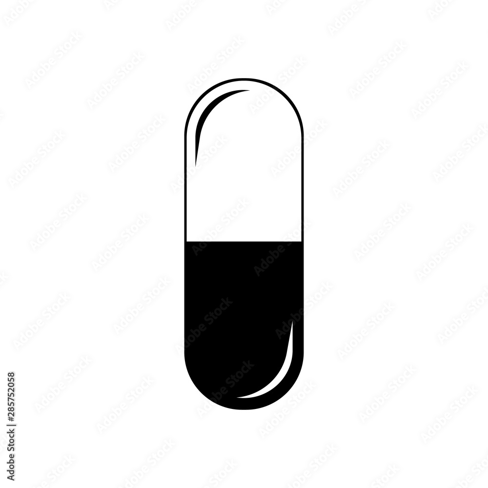 Medical pill. Medicine icon. Capsule - healthcare icon. Medical pill. Medicine icon. Capsule - healthcare icon.