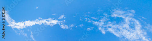 panoramic blue sky and clear cloud in summertime beautiful background