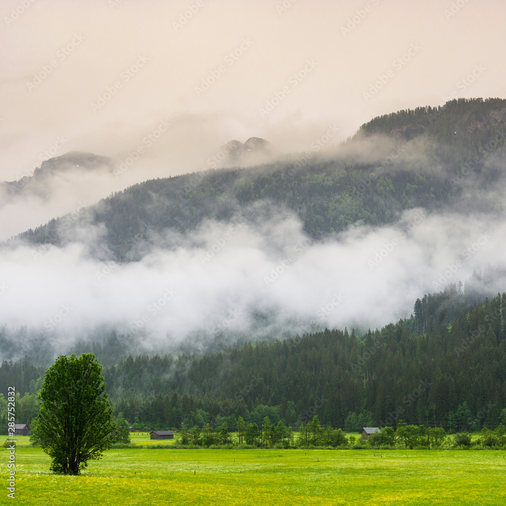 Rain and clouds in Austria
