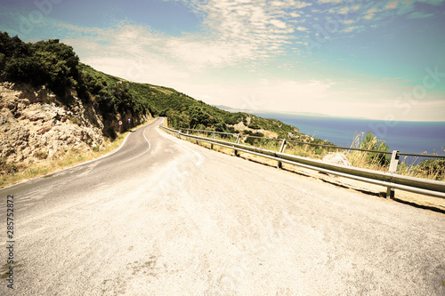 Road along the Italian coast