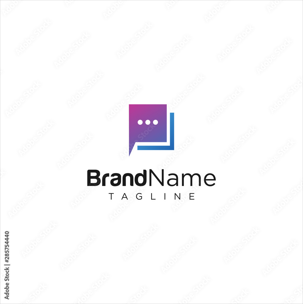 Obraz premium Book Chat Logo Icon Template Design Vector, Emblem, Design Concept