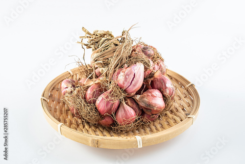 Chinese commonly used cooking seasoning spices onion on a white background