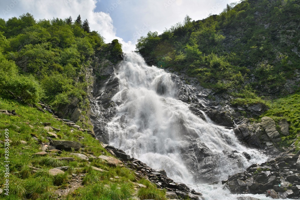 Balea waterfall from Fagaras mountains Balea waterfall from Fagaras mountains