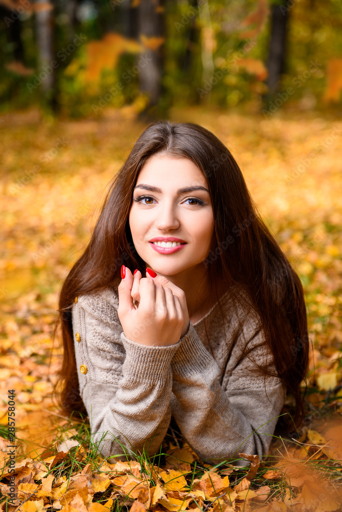 positive lady in autumn positive lady in autumn