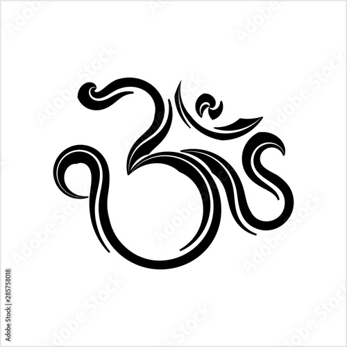Aum (Om) The Holy Motif Calligraphic Style