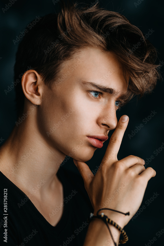 pensive young man pensive young man
