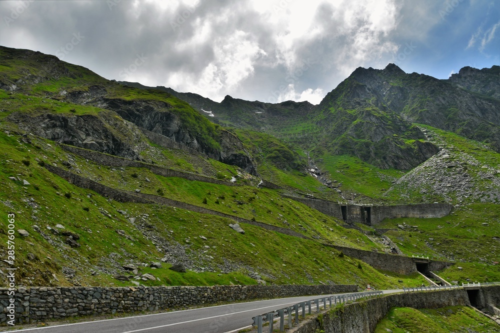 Transfagarasan,winding road in the mountains