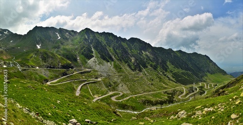 Transfagarasan,winding road in the mountains