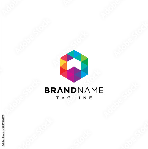Free Download Abstract Creative Colorful Hexagon Logo Polygonal  Icon Design Vector - GFXLoad