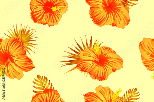 Orange exotic pattern.