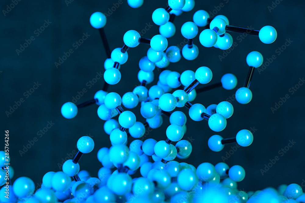 Gene lines and nodes, biological gene structure, 3d rendering. Gene lines and nodes, biological gene structure, 3d rendering.