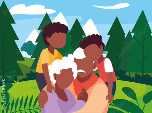 happy grandparents day flat design