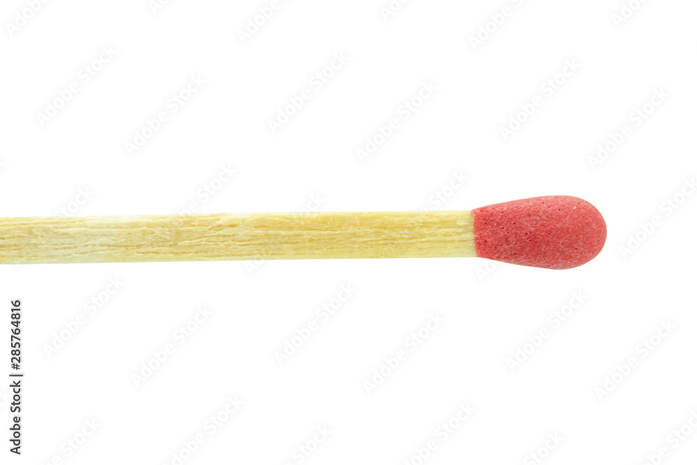 Close-up red match isolated on a white background with clipping path. Close-up red match isolated on a white background with clipping path.