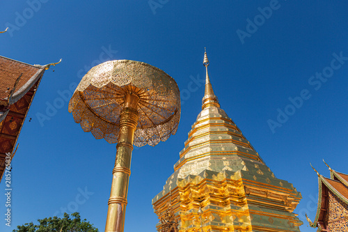 Wat Phra That Doi Suthep, the temple in Chiang Mai, Popular historical temple in Thailand.
