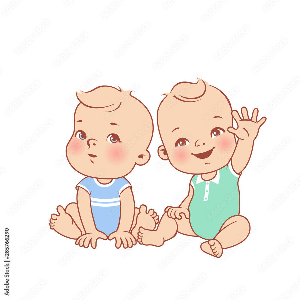 Little baby boys siting. Siblings, boy and boy together. Little baby boys siting. Siblings, boy and boy together.