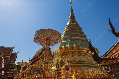 Wat Phra That Doi Suthep  the temple in Chiang Mai  Popular historical temple in Thailand.