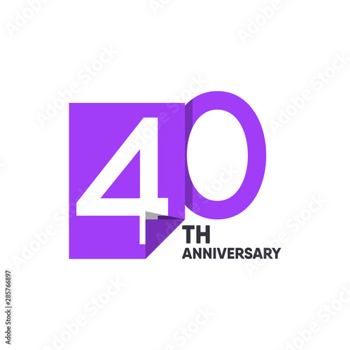 40 th Anniversary Celebration Your Company Vector Template Design Illustration