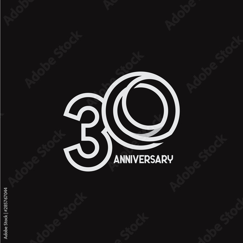 30 Years Anniversary Celebration Your Company Vector Template Design Illustration