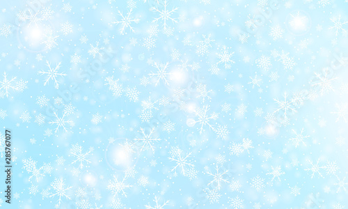 Falling snow background. Vector illustration