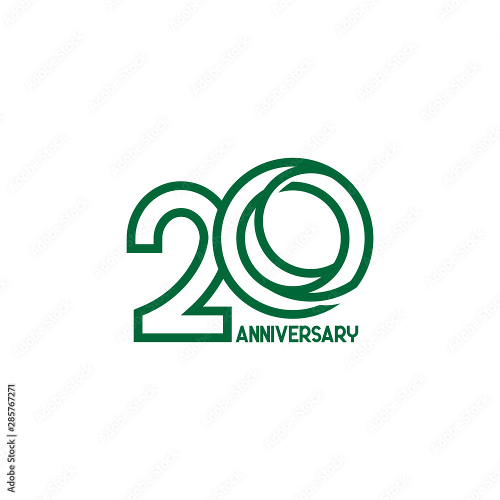 20 Years Anniversary Celebration Your Company Vector Template Design Illustration 20 Years Anniversary Celebration Your Company Vector Template Design Illustration