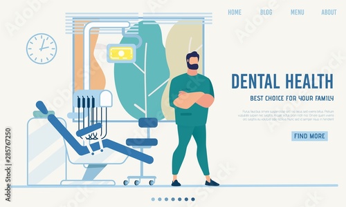 Landing Page Presenting Modern Dental Cabinet