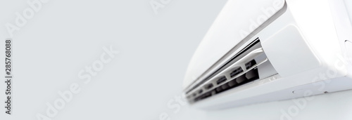 Photos Air conditioner system on white wall room