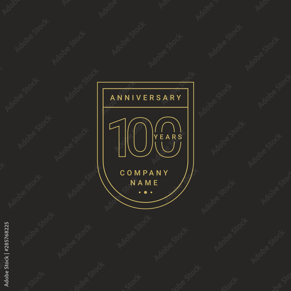 Fototapeta premium 100 Years Anniversary Celebration Your Company Vector Template Design Illustration