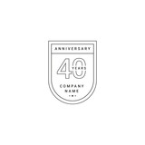 40 Years Anniversary Celebration Your Company Vector Template Design Illustration