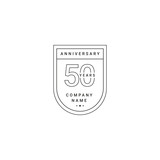 50 Years Anniversary Celebration Your Company Vector Template Design Illustration