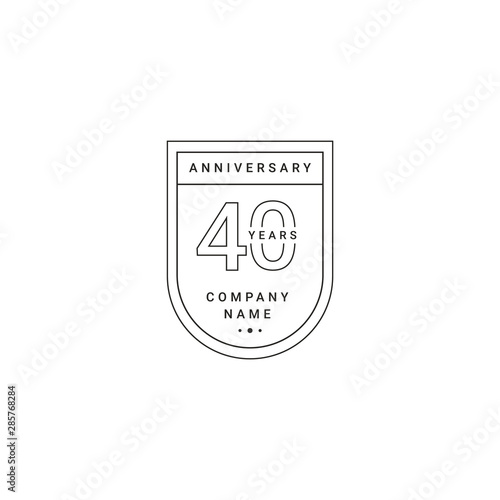 40 Years Anniversary Celebration Your Company Vector Template Design Illustration