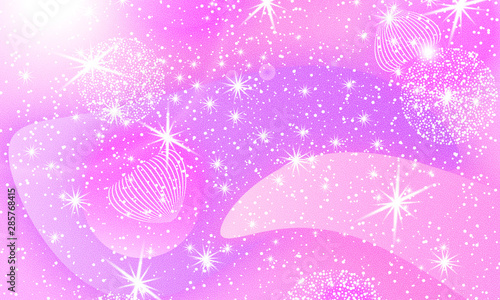 Fairy background. Unicorn pattern.