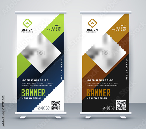 modern roll up presentation business banner design