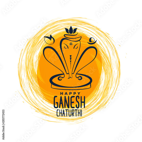 ganesh mahotsav festival greeting background