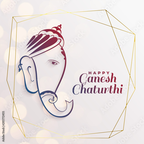 creative abstract happy ganesh chaturthi festival greeting