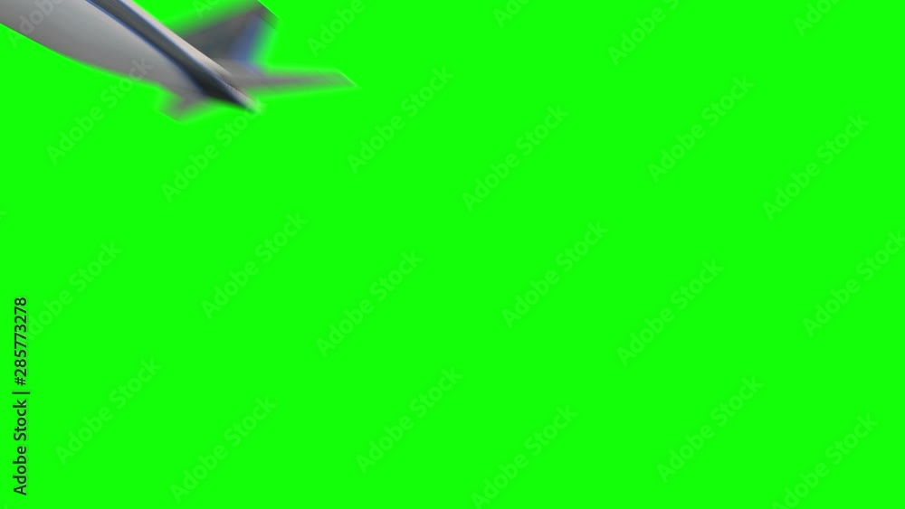 Airplane fly by green screen animation CGI clip 07 Airplane fly by green screen animation CGI clip 07