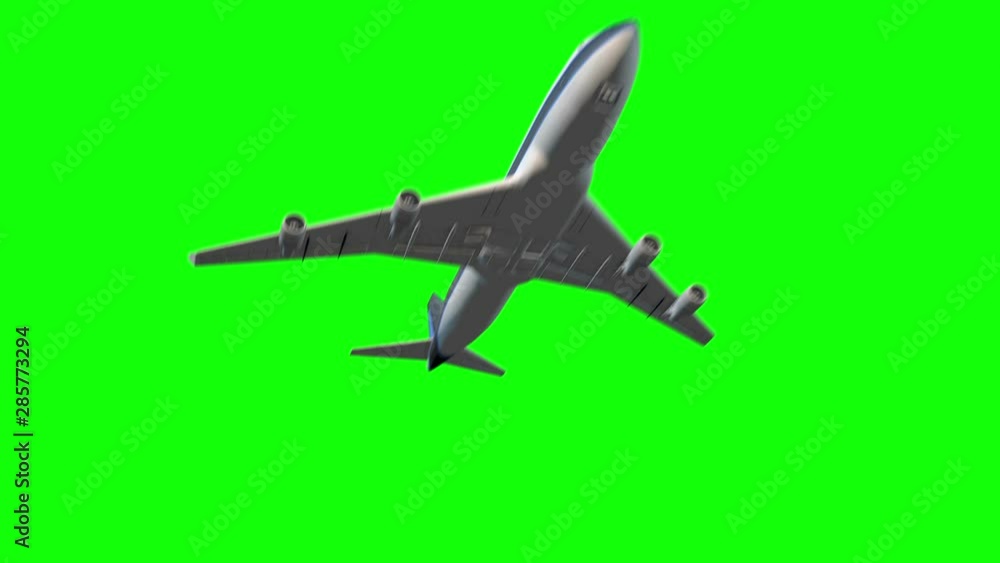 Airplane fly by green screen animation CGI clip 09 Airplane fly by green screen animation CGI clip 09
