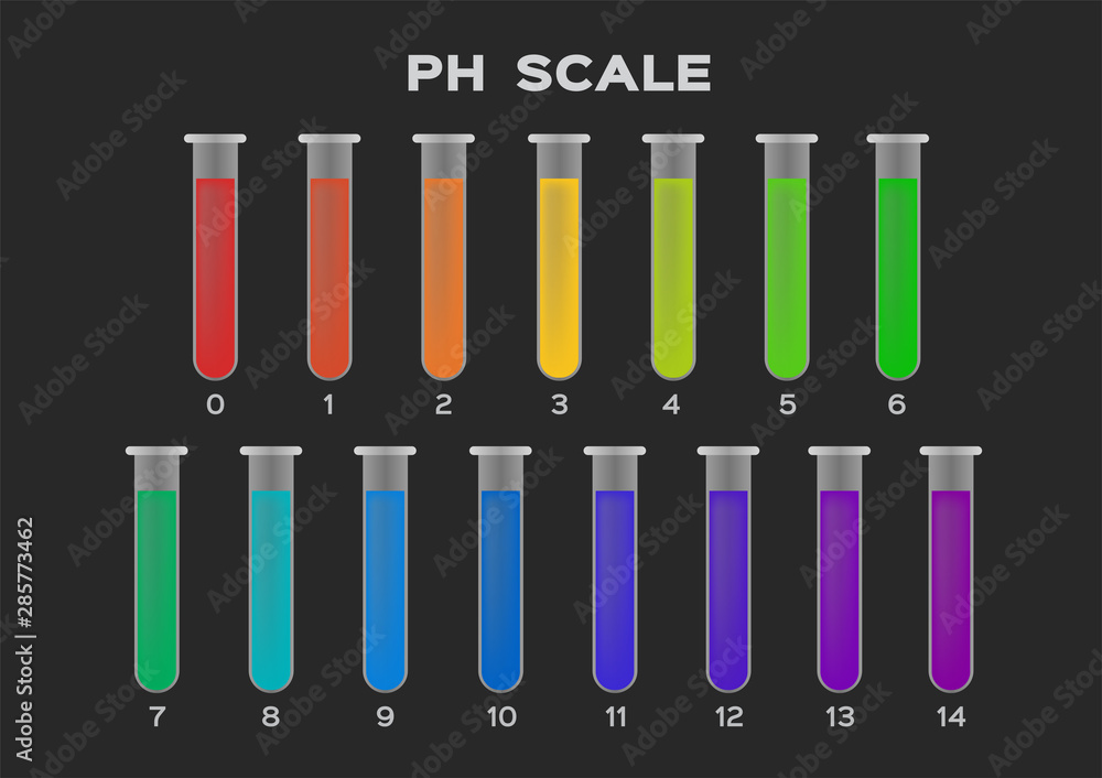 ph scale vector graphic . acid to base ph scale vector graphic . acid to base