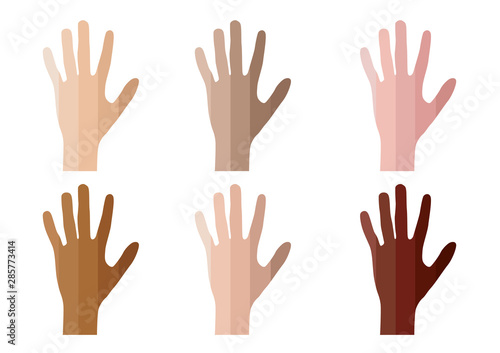 skin tone of hand index color . infographic vector