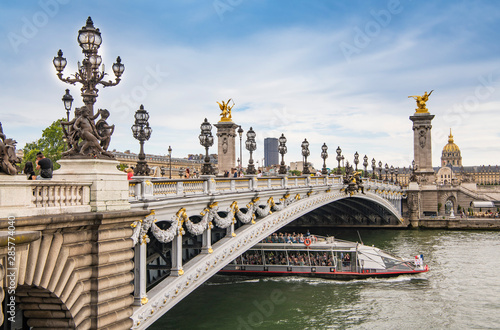 Bridge of Alexandre III spanning the river Seine, Paris © FreeProd