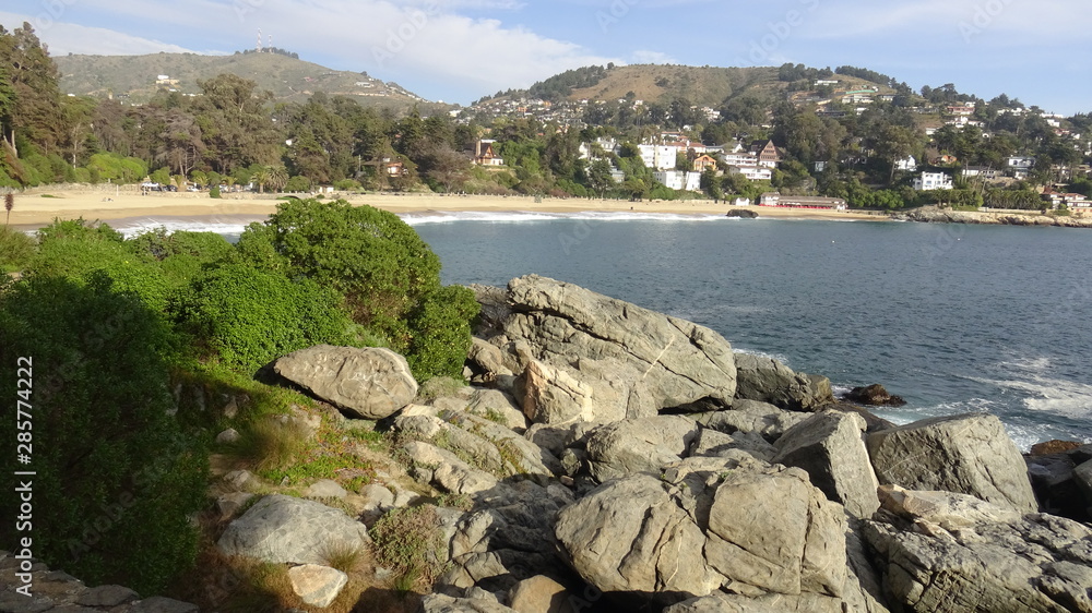 Landscape of beach and ocean view