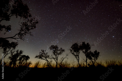 Night sky Australian outback close to Karjini National Park