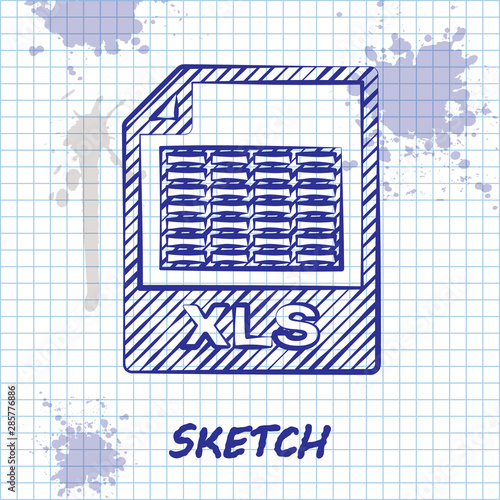 Bild auf Leinwand Sketch line XLS file document