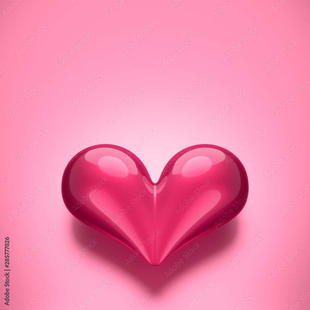 Pink design heart.