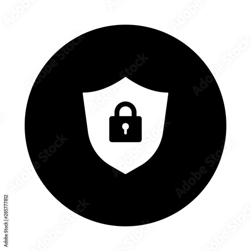 shield padlock icon vector