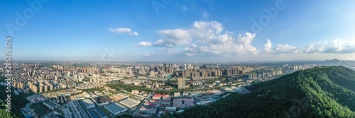 panoramic city skyline in hangzhou china