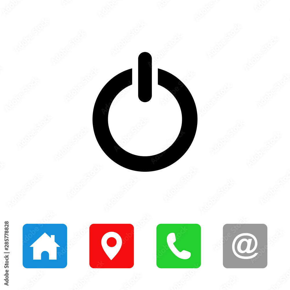 power icon symbols vector design power icon symbols vector design