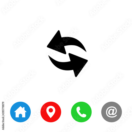 Reload icon vector, Reload symbol vector for web computer and mobile