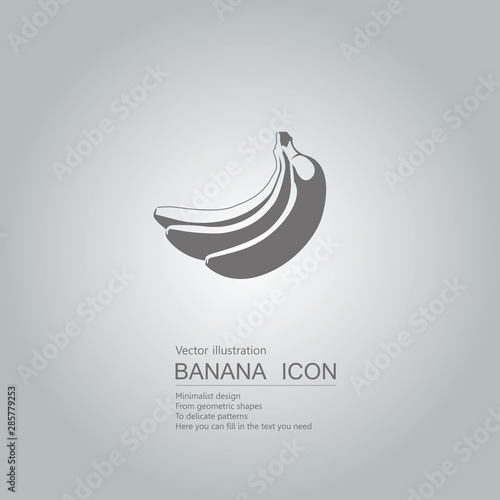 Vector drawn bananas. The background is a gradient of gray.