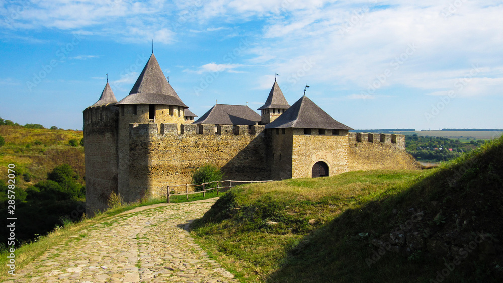 Khotyn fortress (fortification complex located on the right bank of the Dniester River in Khotyn, Chernivtsi Oblast (province) of western Ukraine). 06.08.2019 Khotyn fortress (fortification complex located on the right bank of the Dniester River in Khotyn, Chernivtsi Oblast (province) of western Ukraine). 06.08.2019